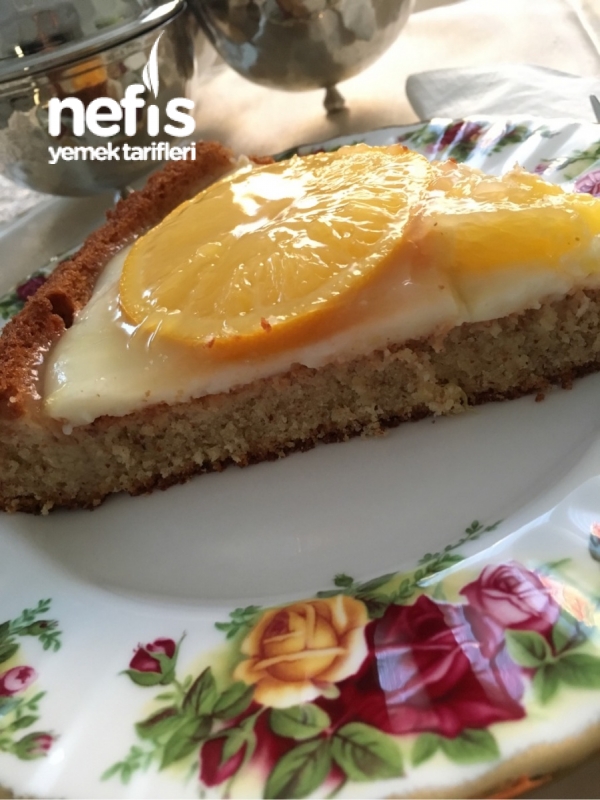 Badem Unlu Portakallı Tart Kek Nefis Yemek Tarifleri