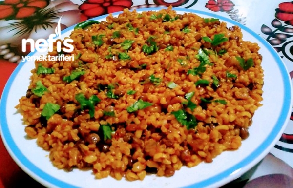 Yeşil Mercimekli Bulgur Pilavı