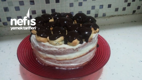 Profiterollü Yaş Pasta Nefis Yemek Tarifleri 4045055