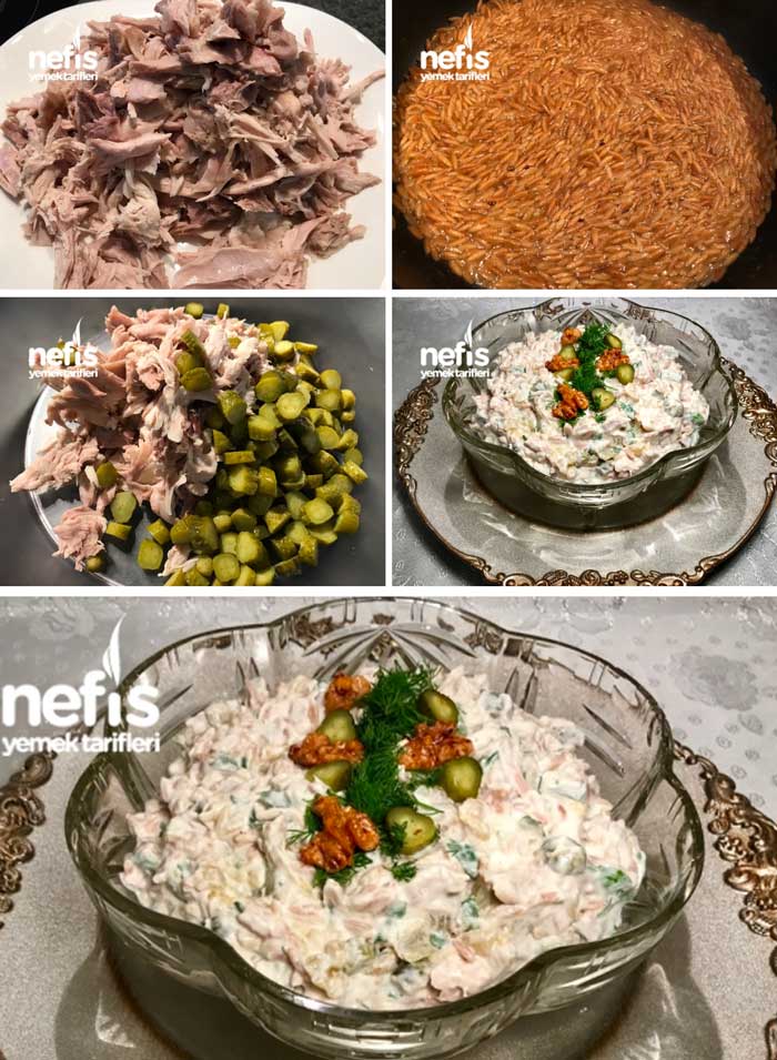 Tavuklu Köz Patlıcan Salatası (Meze) - Nefis Yemek Tarifleri