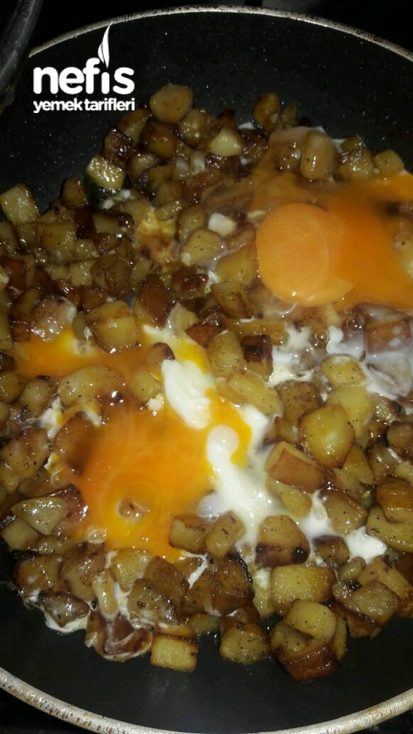 Kahvaltılık Patatesli Yumurta (az Yağda)