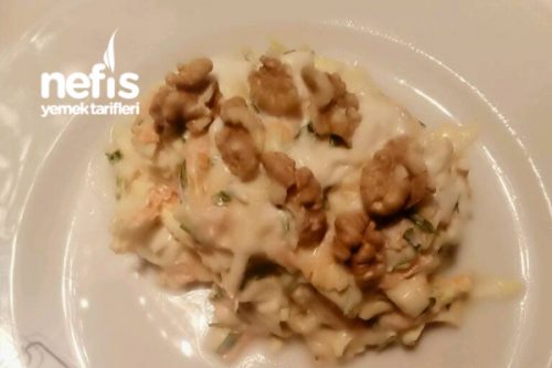 Cevizli Beyaz Lahana Salatası Tarifi Videosu Cevizli Beyaz Lahana Salatası Tarifi Videosu