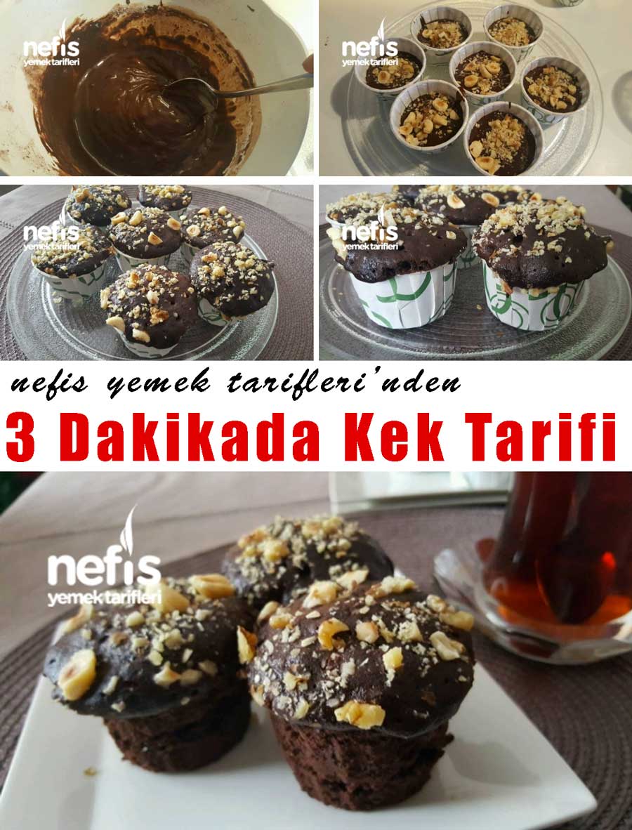 Mikrodalga Fırında Damla Çikolatalı Kek Mikrodalga Fırında Damla Çikolatalı Kek