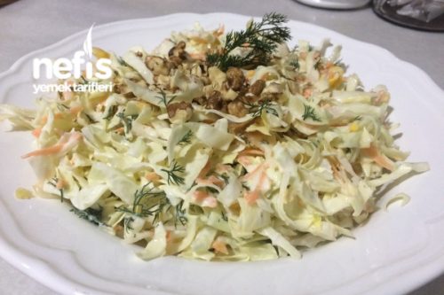 Cevizli Beyaz Lahana Salatası Tarifi Videosu Cevizli Beyaz Lahana Salatası Tarifi Videosu