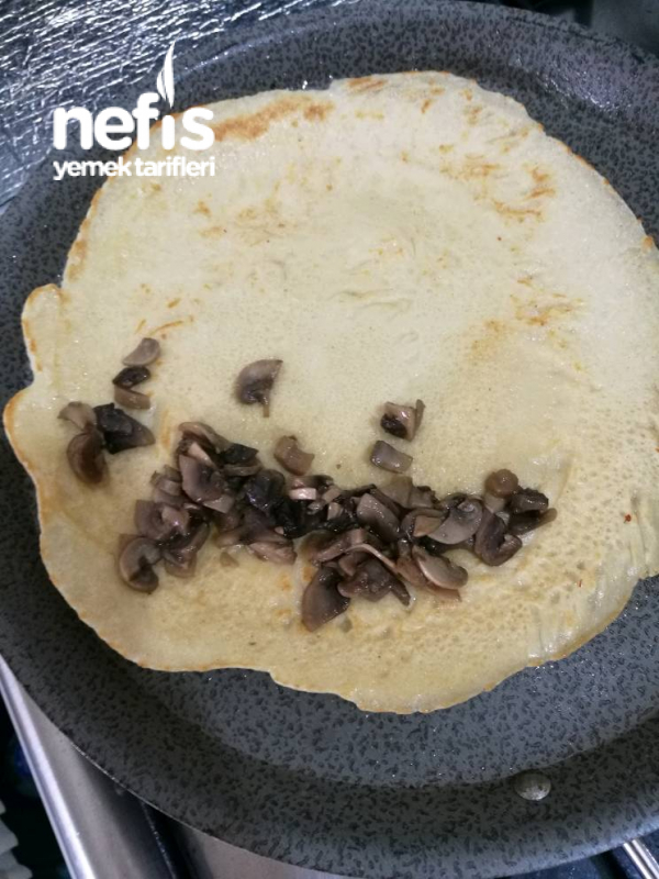 Mantarlı Kaşarlı Krep - Nefis Yemek Tarifleri