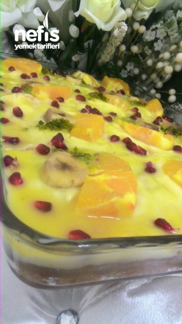 Yiyenlerin Tarifini İstediği Meyveli Jöleli Pasta (Yağsız Sütsüz