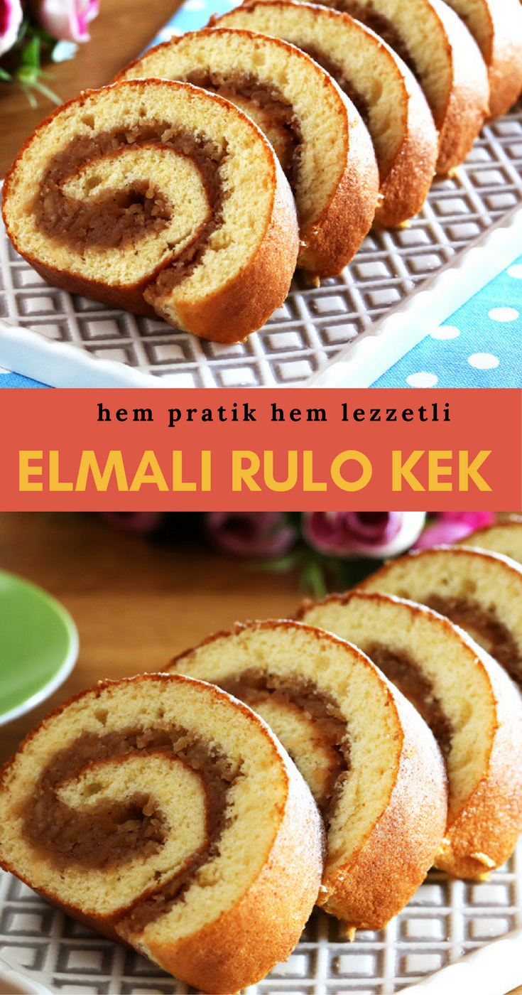 Elmalı Rulo Kek Kırılmadan Çok Kolay Sarılıyor Nefis Yemek Tarifleri