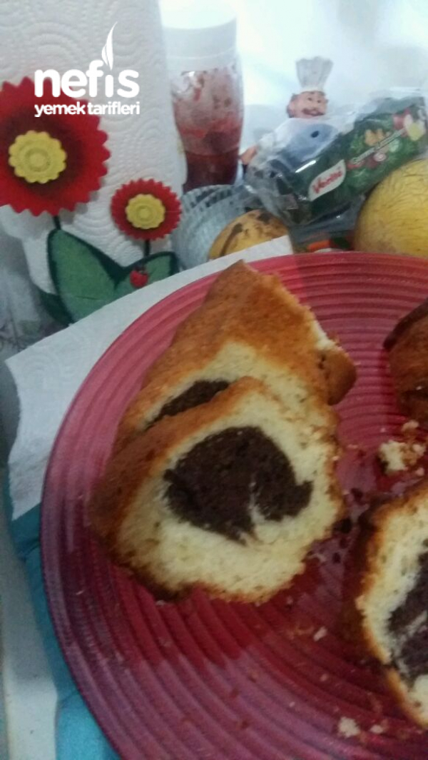 İki Renkli Kabaran Kek Nefis Yemek Tarifleri