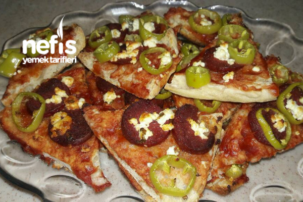 Kahvaltılık Pizza Dilim Bazlama