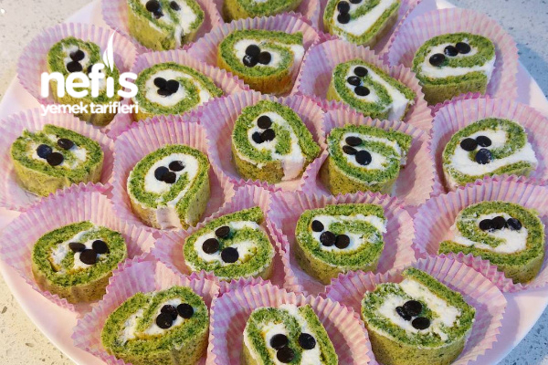 Ispanaklı Mini Rulo Pasta Nefis Yemek Tarifleri 4259502