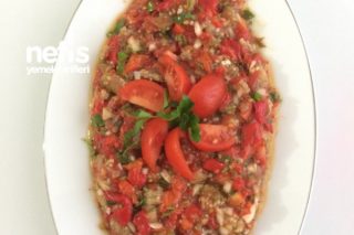 Közlenmiş Patlıcan - Kapya Biber Salatası Tarifi