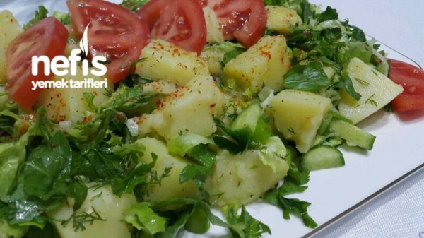 Ege Usulü Enfes Patates Salatası