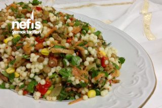 Yeşil Mercimekli Kuskus Salatası (Lezzeti Şahane) Tarifi