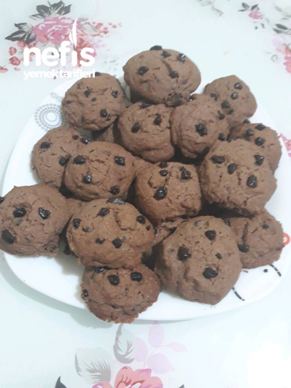Çikolata Parçacıklı (Cookie) Kurabiye Nefis Yemek Tarifleri