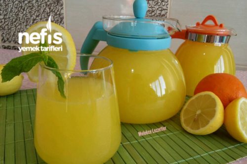 4 Limon 1 Portakal ile Doğal Limonata (Acısız Garanti Lezzet) Tarifi
