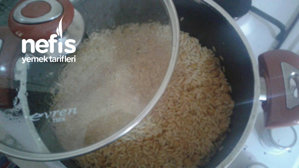 soslu Pirinç Pilavı(yalancı büryan)