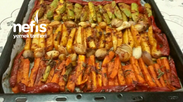 Fırında Muhteşem Zeytinyağlı Sebze Kebabi ((parmak Kebabı))