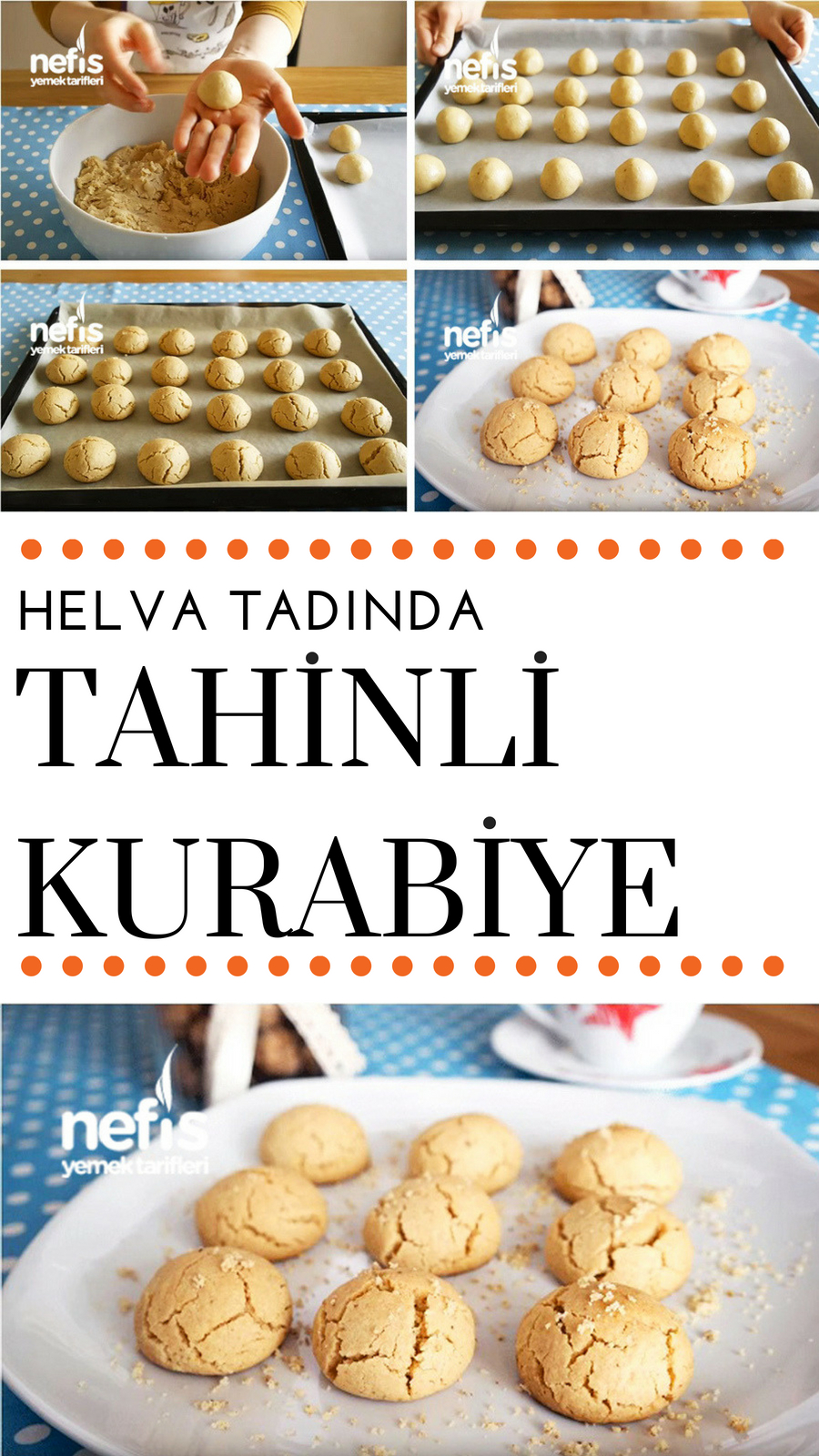 Helva Tadında Tahinli Kurabiye Tarifi Videosu 1