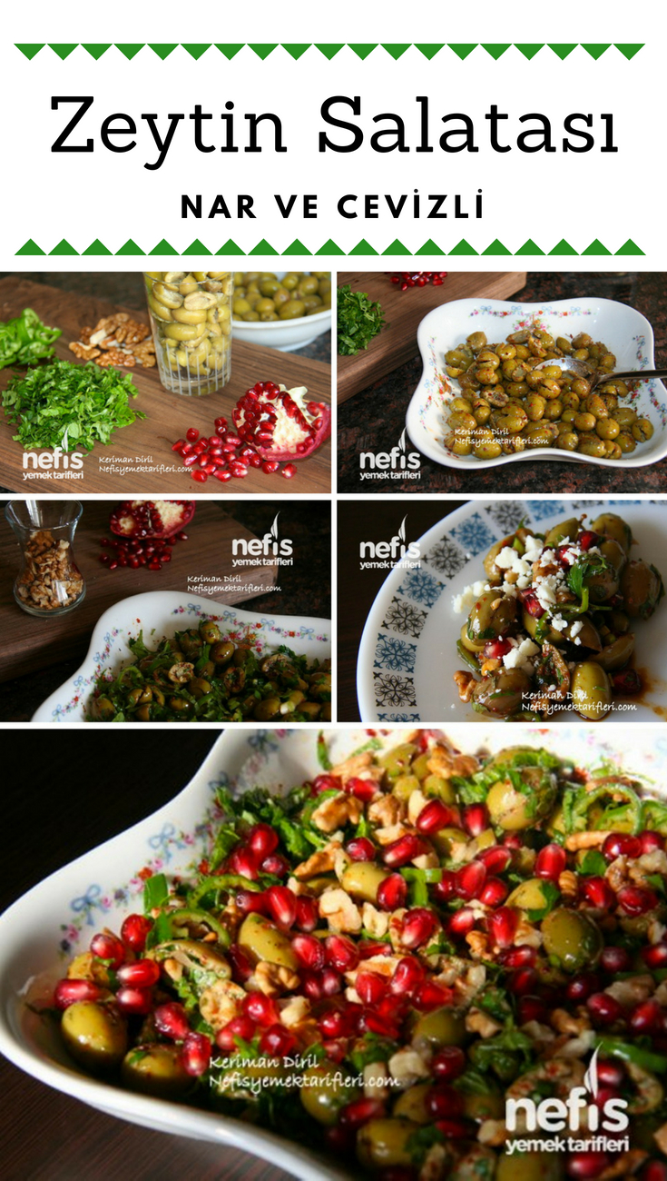 Akdeniz Yeşil Zeytin Salatası Tarifi Videosu Akdeniz Yeşil Zeytin Salatası Tarifi Videosu