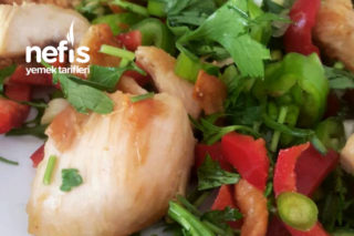 Çıtır Tavuklu Enginar Salatası (Diyet Ve 5 Çayına) Tarifi