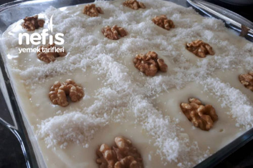 Elmalı Cevizli Muhallebili Kek Nefis Yemek Tarifleri