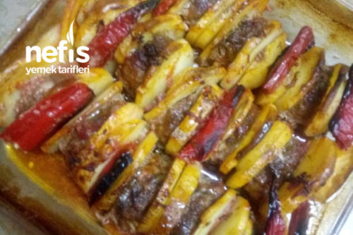Patatesli Köfte Dizme (Fırında) Tarifi Patatesli Köfte Dizme (Fırında) Tarifi