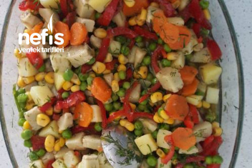 Rengarenk Enginar Salatası Tarifi