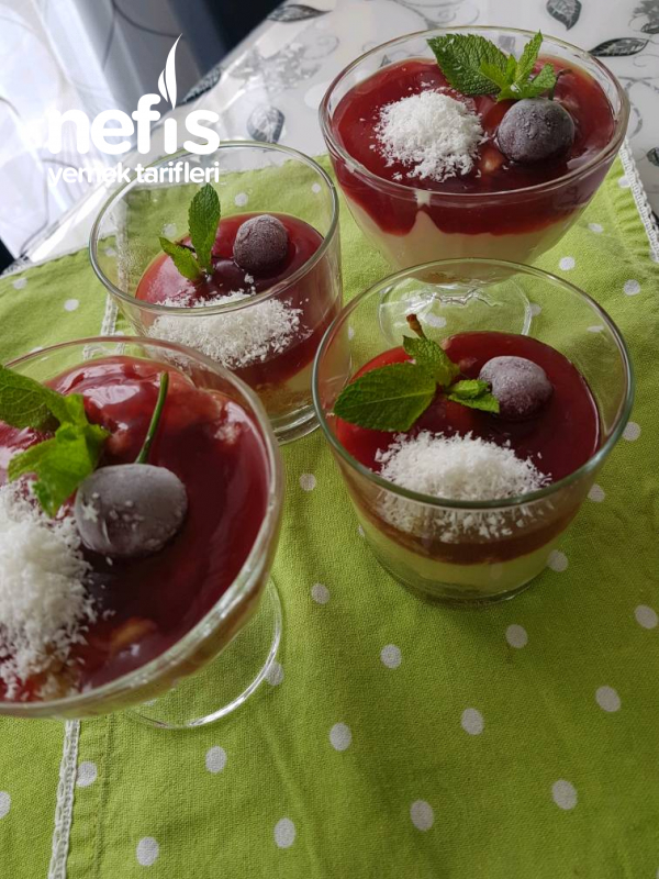 Vişneli Kekli Muhallebi Nefis Yemek Tarifleri