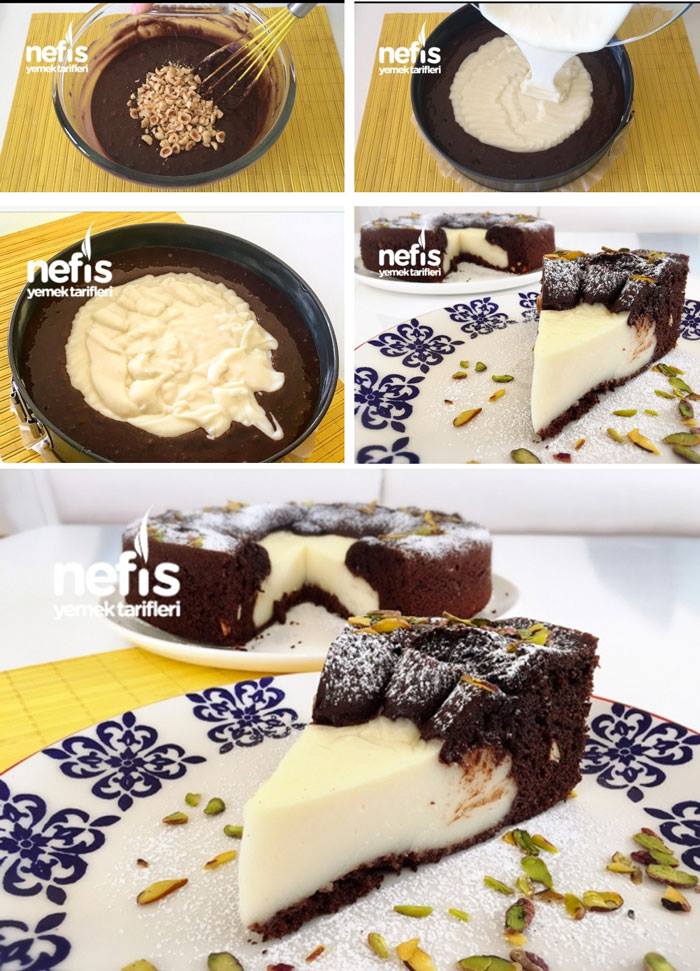 Ortası Cheesecakeli Magma Kek Tarifi Videosu Ortası Cheesecakeli Magma Kek Tarifi Videosu