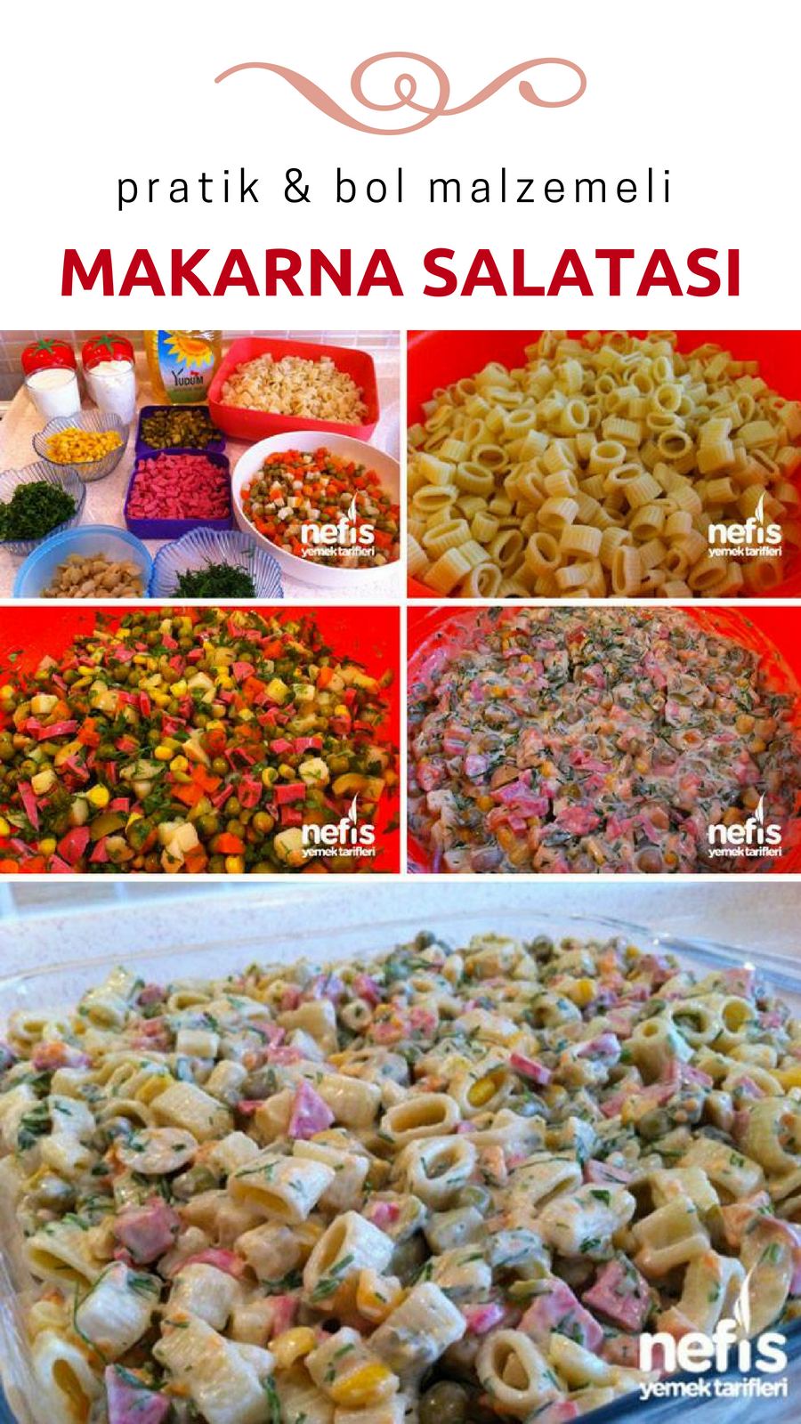 Füme Etli Makarna Salatası Tarifi Füme Etli Makarna Salatası Tarifi
