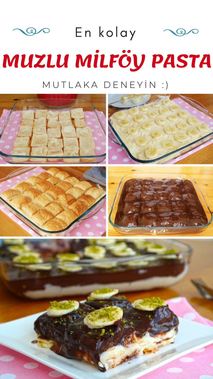 Çikolata Soslu Milföy Pastacıkları Çikolata Soslu Milföy Pastacıkları