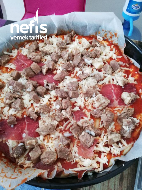 Kavurmalı Pastırmalı Pizza (Konyalım Pizza)