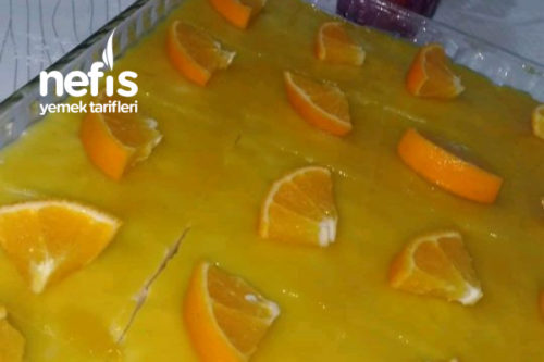 Portakal Dilimli Kremalı Kek Tarifi