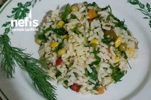 Sebzeli Dereotlu Pilav (Pirinç Salatası) Tarifi