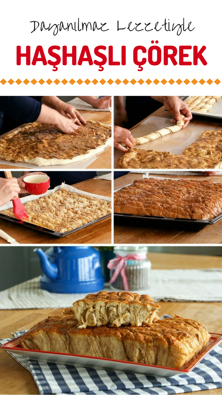 Haşhaşlı Tepsi Çöreği Tarifi – Kat kat yumuşacık bir çörek yapımı Haşhaşlı Tepsi Çöreği Tarifi – Kat kat yumuşacık bir çörek yapımı