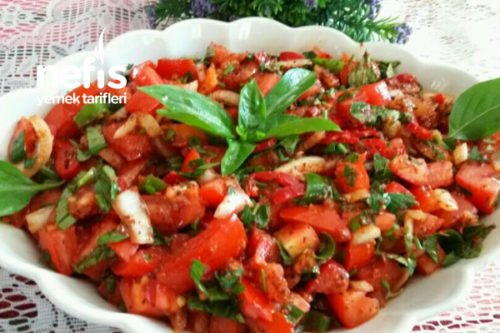 Nefis Domates Salatası Yaz Salatası Tarifi