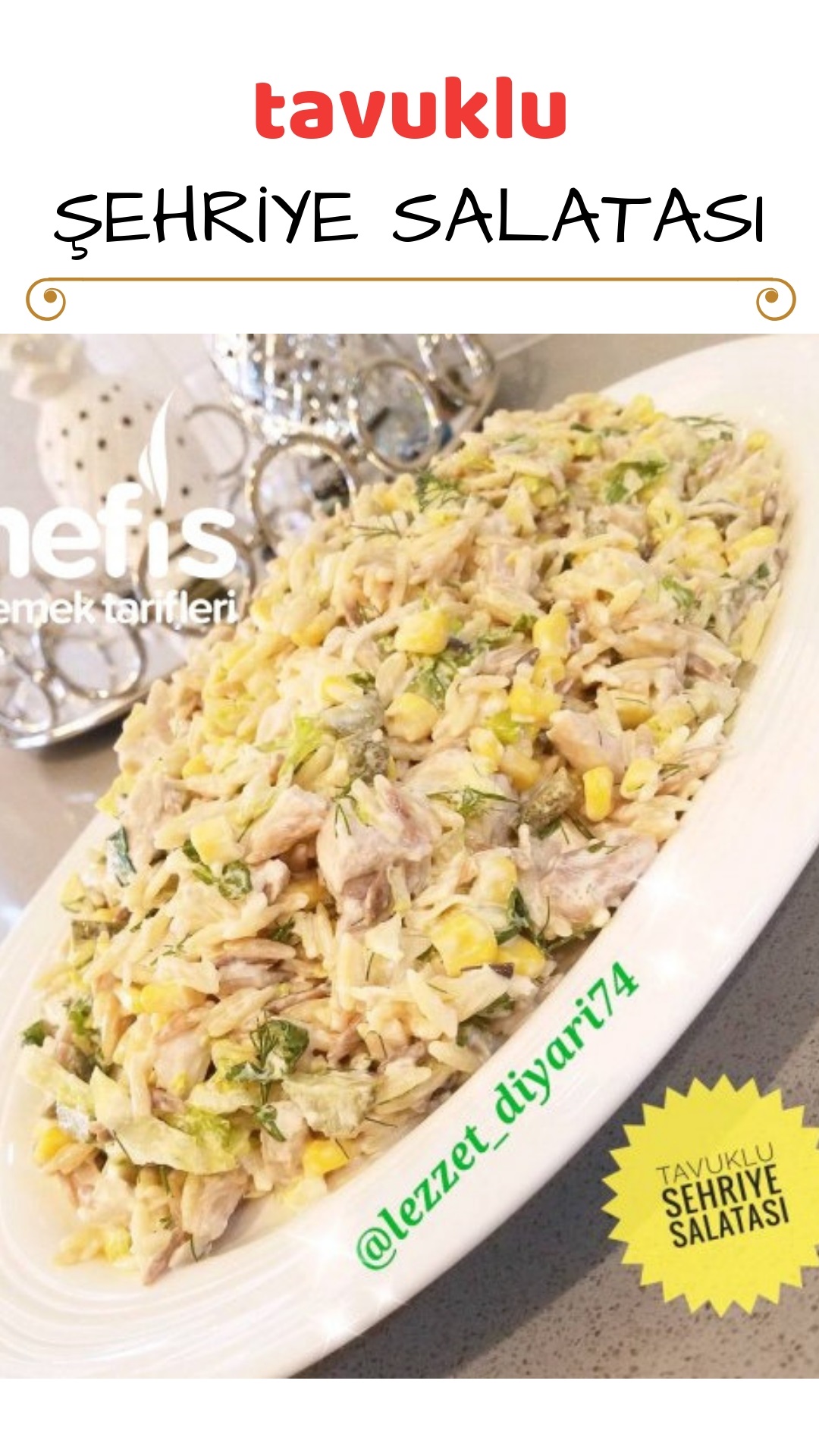 Tavuklu Şehriye Salatası Tarifi Tavuklu Şehriye Salatası Tarifi