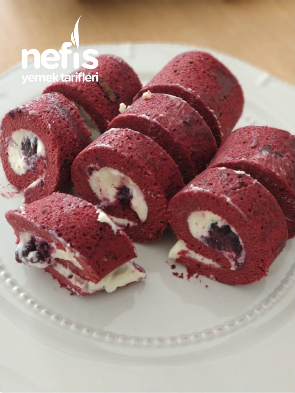 Red Velvet Kırmızı Kadife Rulo Kek Nefis Yemek Tarifleri