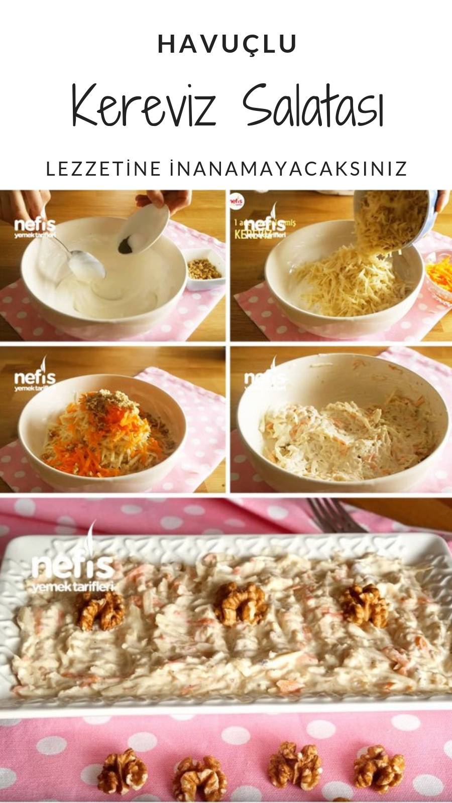 Havuçlu Kereviz Salatası Havuçlu Kereviz Salatası