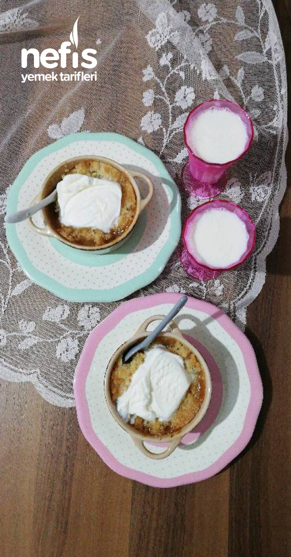 elmalı crumble kek