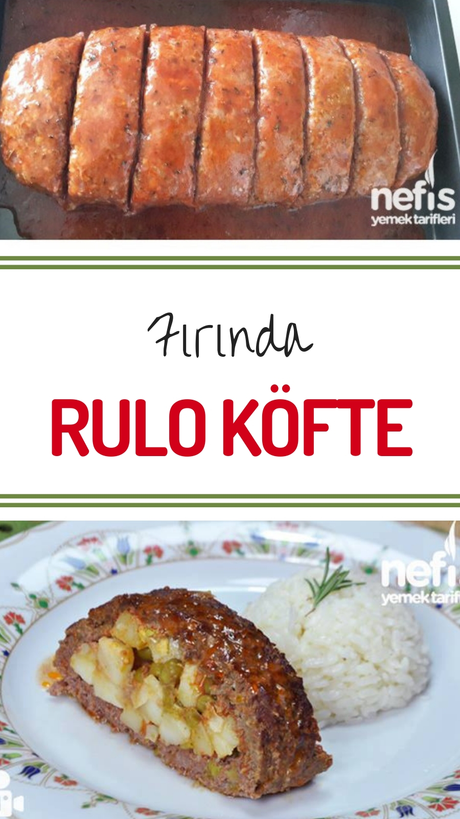 Fırında Yumurtalı Rulo Köfte Tarifi Fırında Yumurtalı Rulo Köfte Tarifi