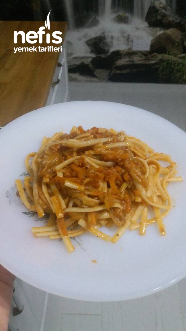 Kabaklı Havuçlu Spaghetti Makarna