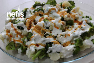 Yoğurtlu Karnabaharlı Brokoli Salatası Tarifi