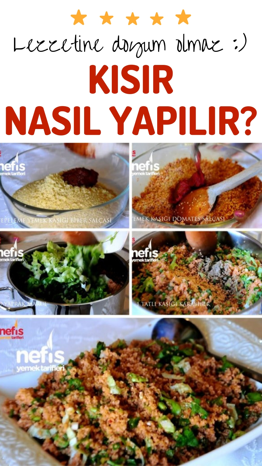 Diyet Kısır Tarifi Diyet Kısır Tarifi