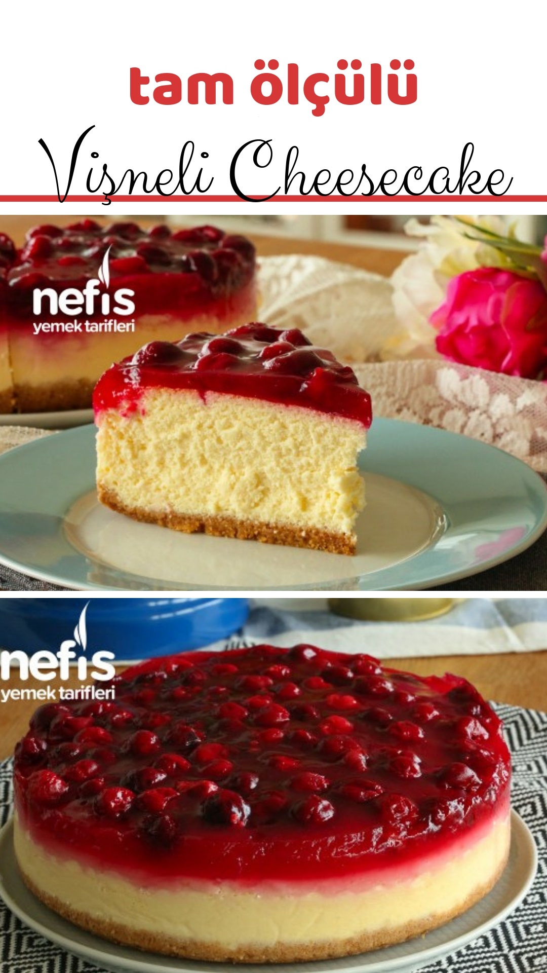 Frambuazlı Cheesecake Tarifi Videosu Frambuazlı Cheesecake Tarifi Videosu