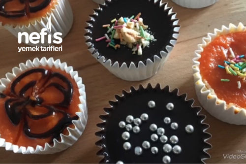 Çikolatalı Balkabaklı Minik Cheesecakeler (videolu) Tarifi