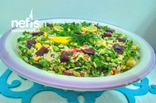 Teremyağlı Pirinçli Muhteşem Gün Salatası Tarifi