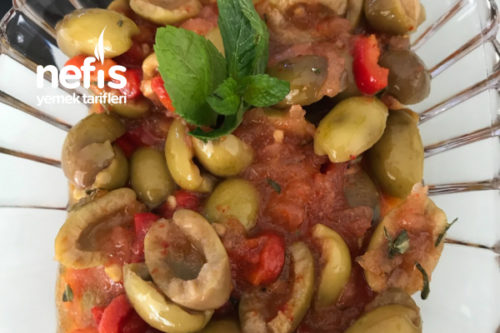 KREP PASTA VE BİBERLİ YEŞİL ZEYTİN SALATASI Enfes Yemek Tarifleri KREP PASTA VE BİBERLİ YEŞİL ZEYTİN SALATASI Enfes Yemek Tarifleri