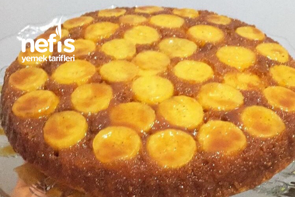 Teremyağlı Karamelli Muzlu Alt Üst Kek Nefis Yemek Tarifleri