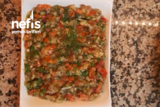 Köz Patlıcanlı Biberli Salata Tarifi